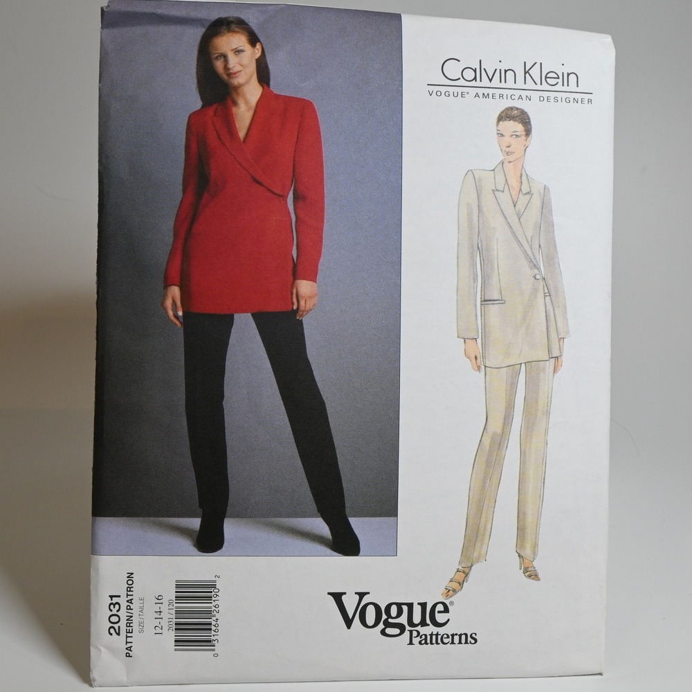 Calvin Klein Vogue 2031 Sewing Pattern Misses 12-14-16 Uncut Factory Folded